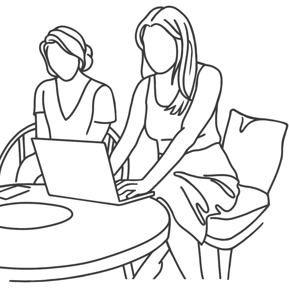 illustration Tiffany et client